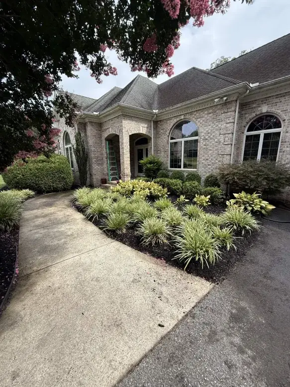 Residential front planting bed shown in Bright Start Landscaping's public project gallery.